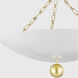 Amali 3 Light 26 inch Vintage Gold Leaf/Soft White Pendant Ceiling Light